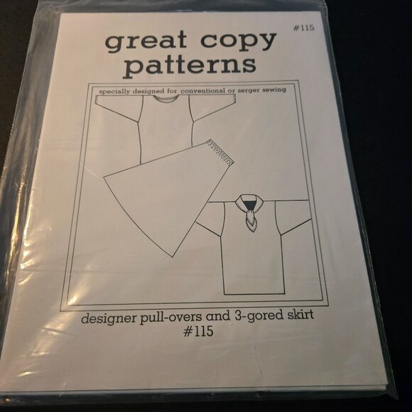Great Copy Patterns #113 Designer pullovers 3-gored-skirt Vintage sewing UNCUT - Picture 1 of 8